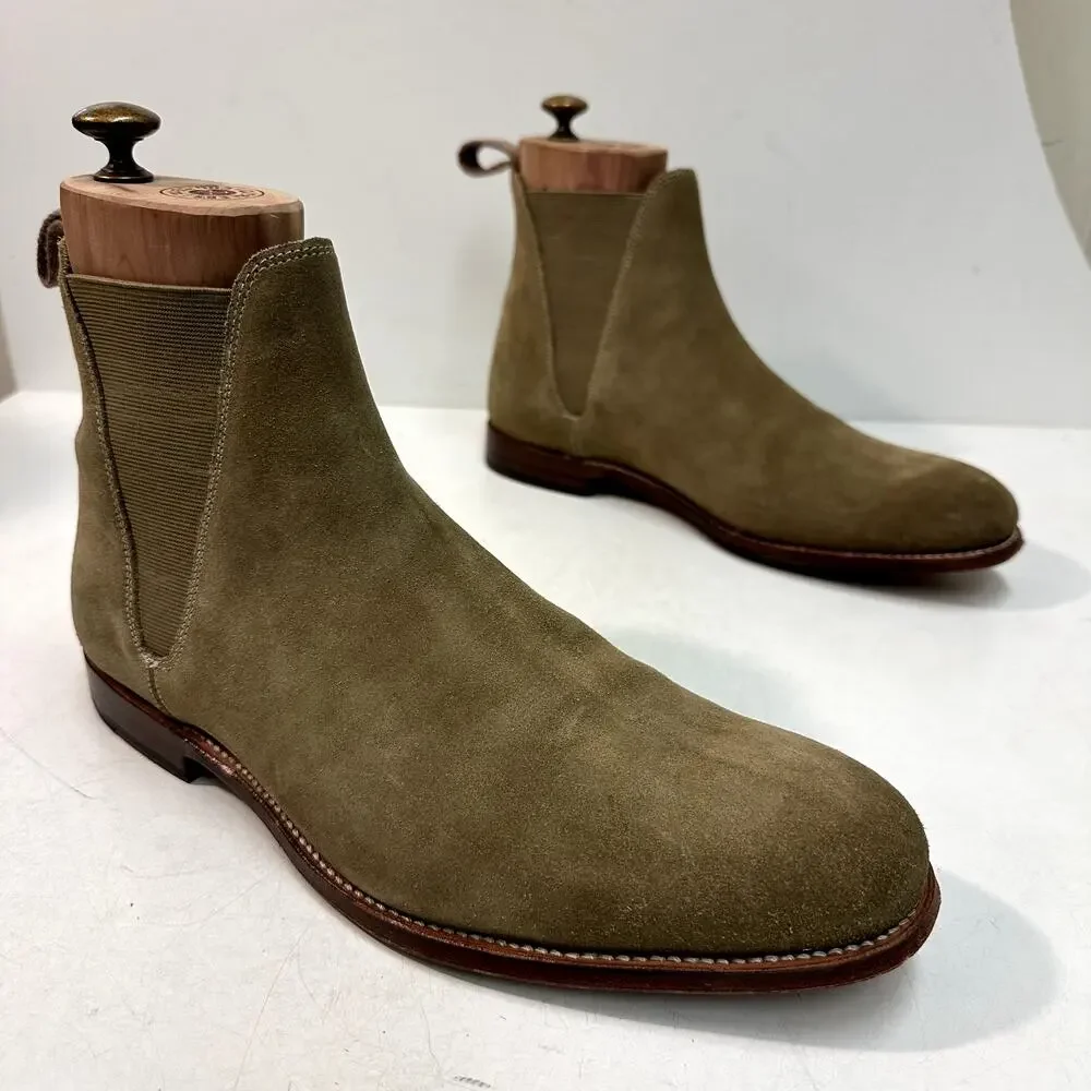 VERY GOOD Grenson Nolan Chelsea Suede Tan Mod Boot 119088 UK 9 F / US 10 D - Picture 4 of 12